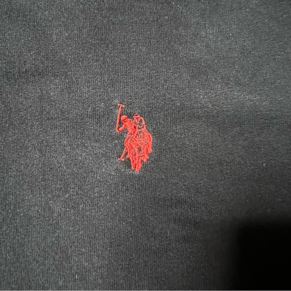 US Polo Assn 1/4 Zip Pullover Sweatshirt in Black Men’s Sz XXL - Picture 4 of 8